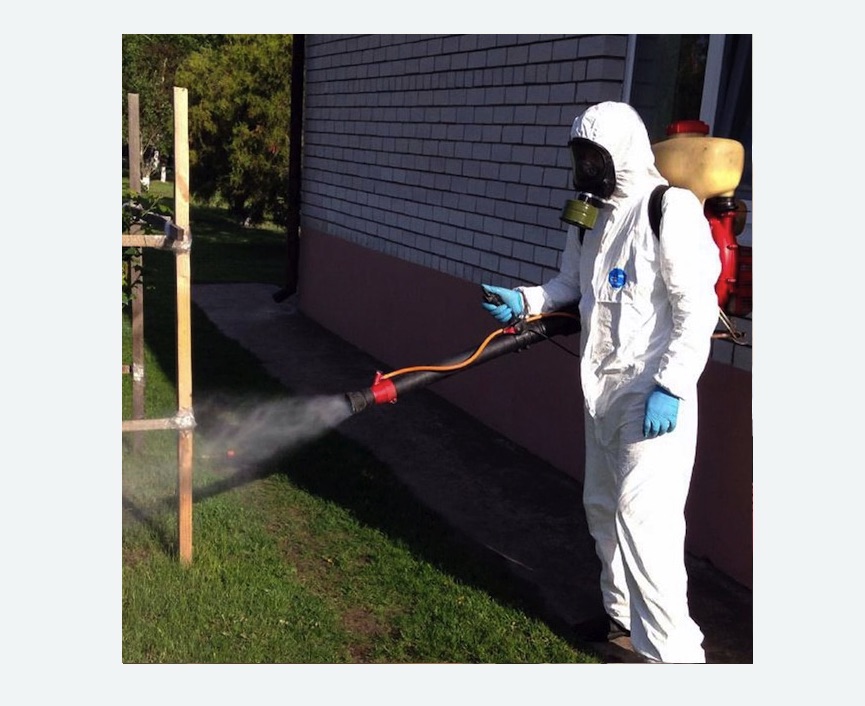 травля клещей на участке в Колчаново